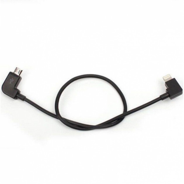 

Кабель microUSB to Lightning iPhone/iPad 28 см для пульта DJI Spark, Mavic Pro/Air Sunnylife черный TY-X974