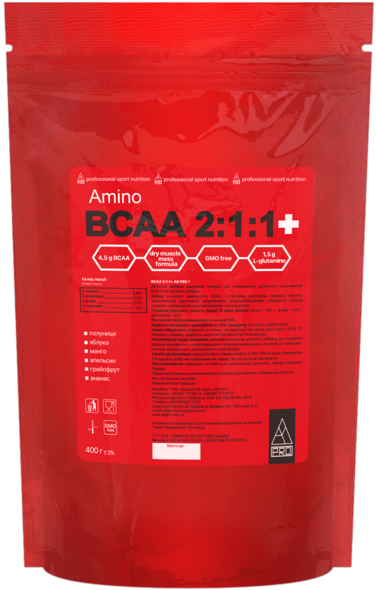 Акция на Аминокислота AB PRO Amino BCAA (бцаа) 2:1:1 400 г Клубника (BCAA400ABST77) от Rozetka UA