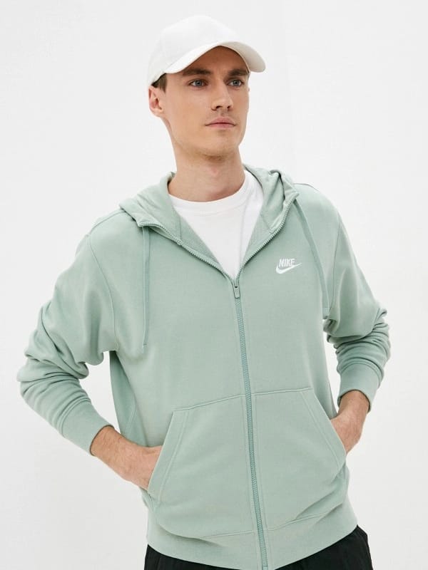 

Толстовка Nike M Nsw Club Hoodie Fz Ft BV2648-006 L Зеленая
