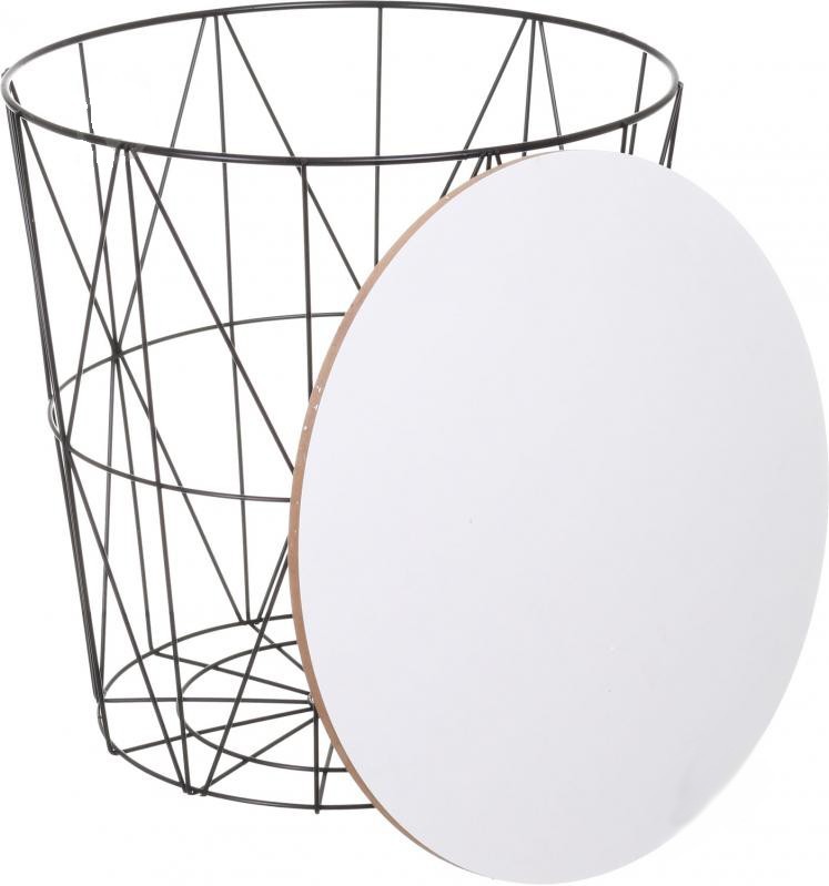 

Стол-корзина (29,5х29,5х34) металл Classic White
