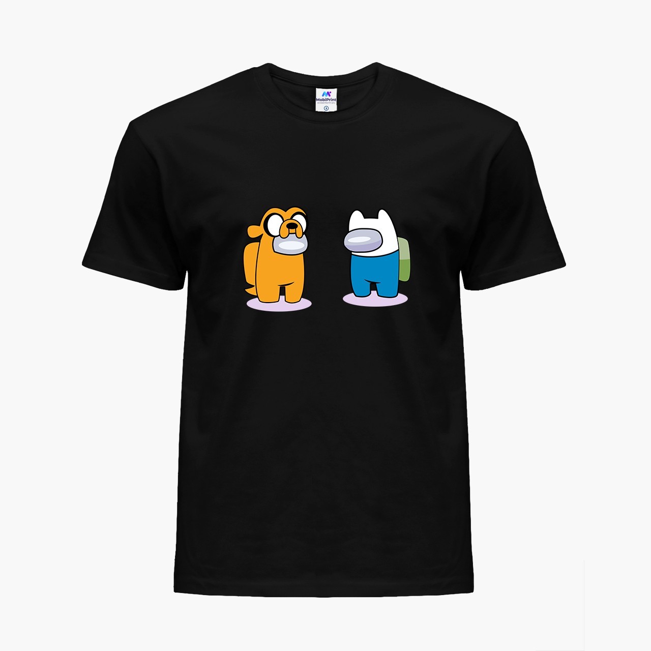 

Детская футболка Амонг Ас Время приключений Фин и Джейк пес (Among Us Adventure Time Finn & Jake the dog) (25186-2414) 146-152 см Хлопок Черный