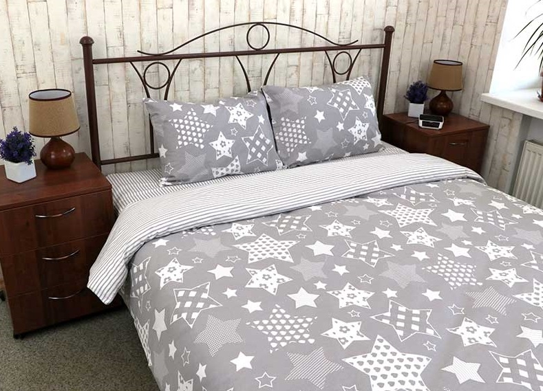 

Пододеяльник Руно 114Б Бязь Star 143х215 Grey (51.114Б_Grey star)
