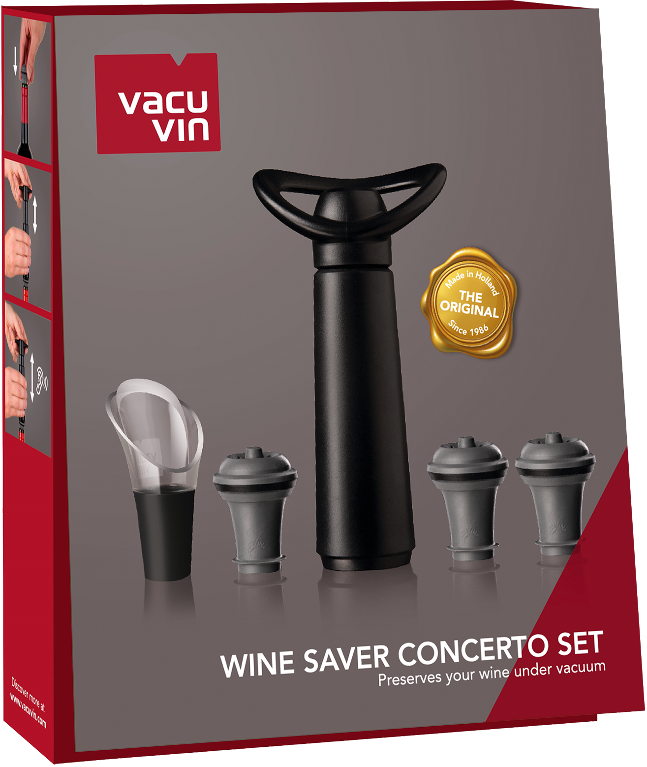 

Набор подарочный Vacu Vin Saver Concerto Gift Set Black