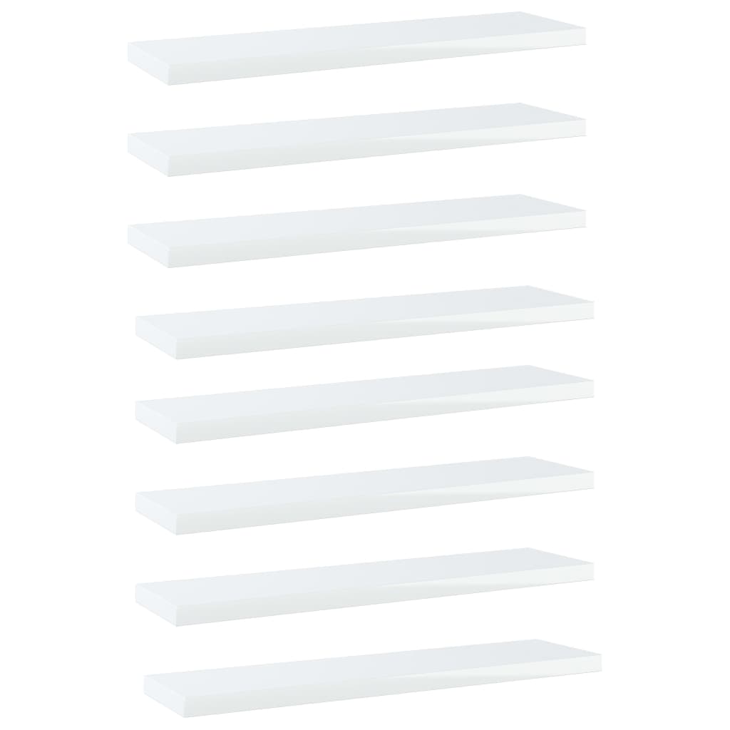 

Книжкові полиці 8 шт. Shumee глянцеві білі 40x10x15 см 805133