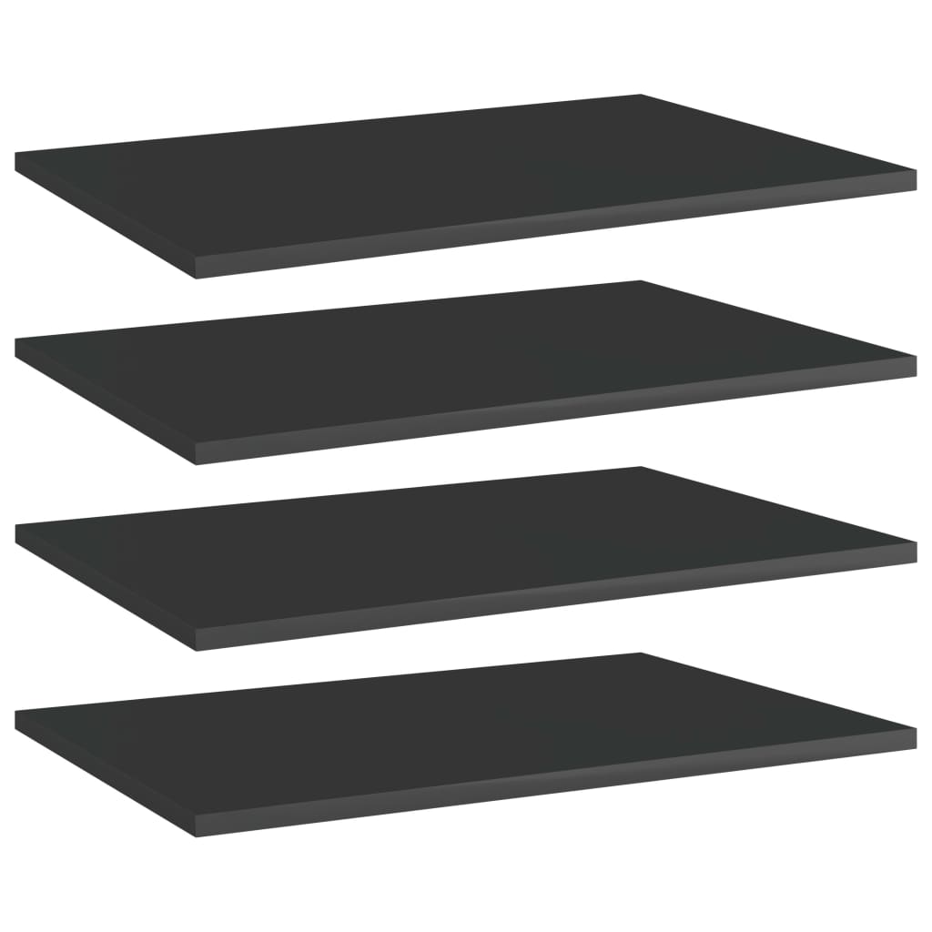 

Книжкові полиці 4 шт. Shumee глянцеві чорні 60x40x15 см 805262