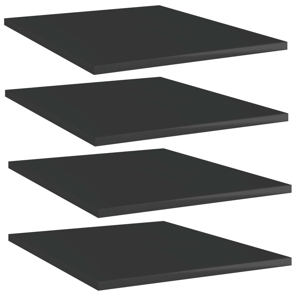 

Книжкові полиці 4 шт. Shumee глянцеві чорні 40x50x15 см 805198