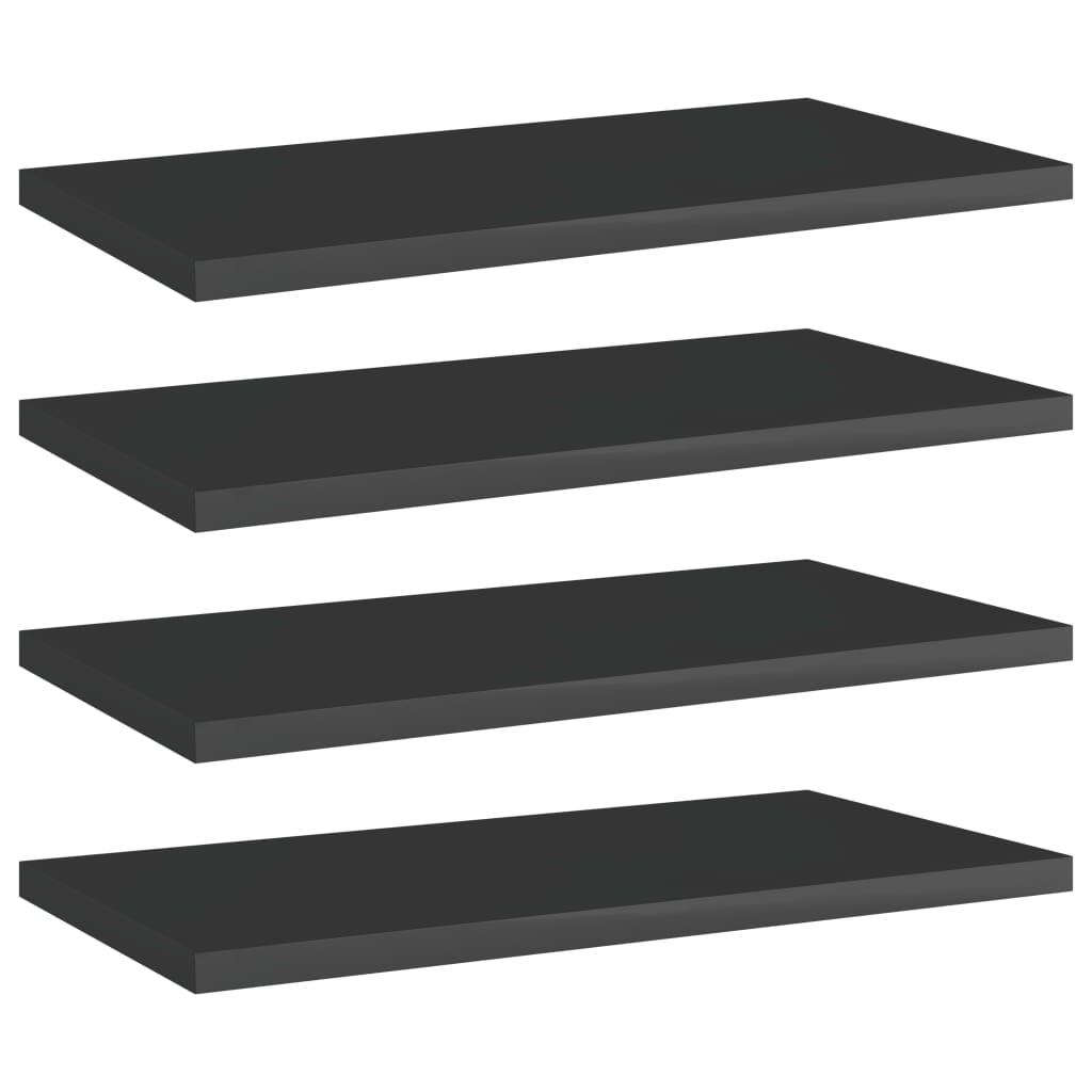 

Книжкові полиці 4 шт. Shumee глянцеві чорні 40x20x15 см 805150