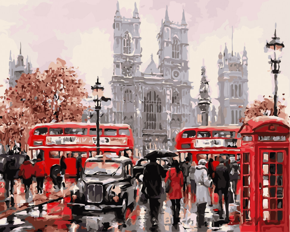 

Картина по номерам Brushme Дождливый Лондон GX8088