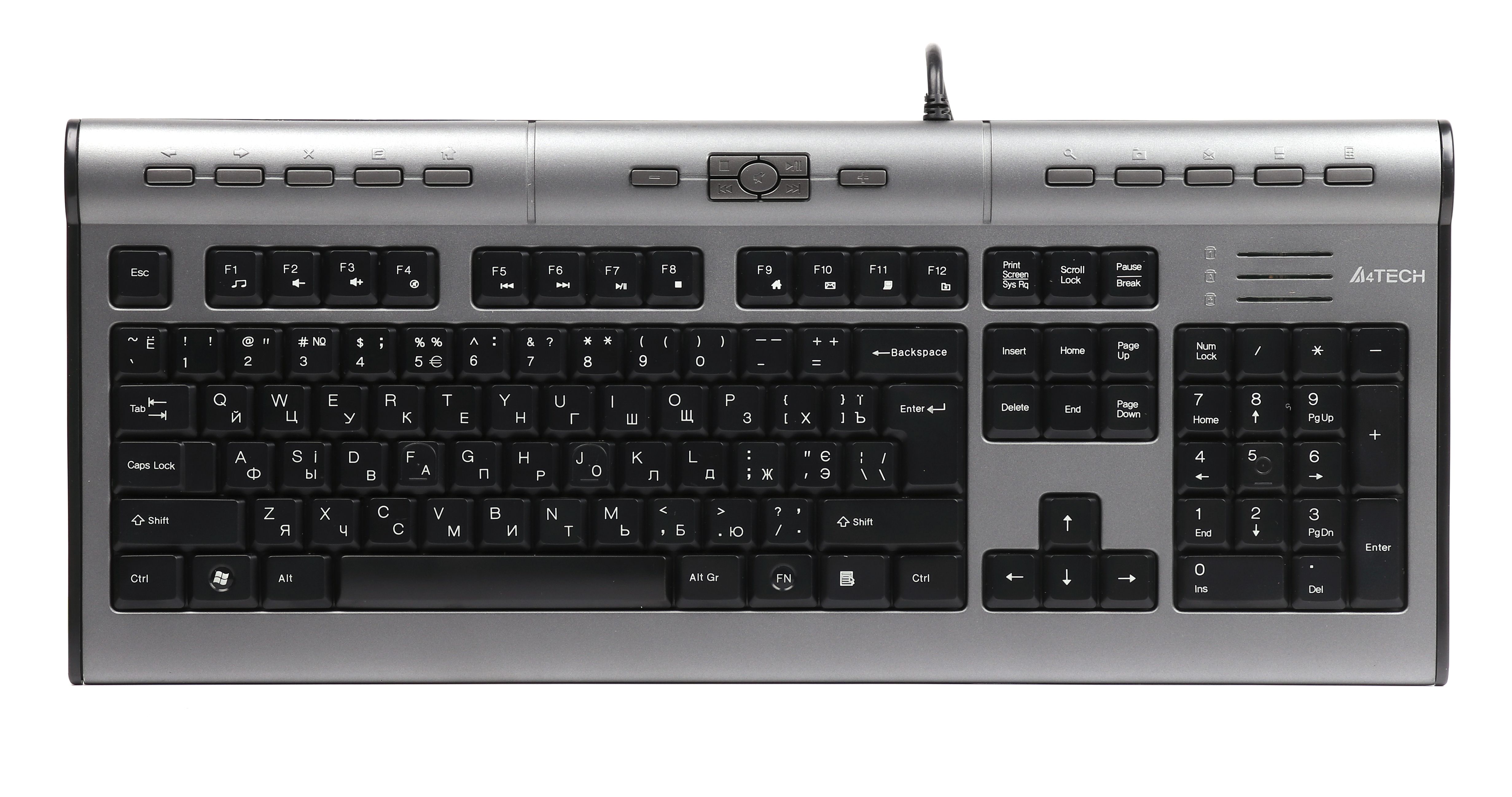 

Клавіатура A4Tech KL-7MUU USB Silver / Grey