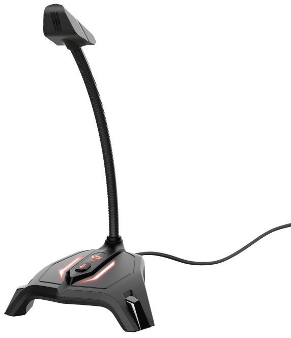 

Мікрофон для комп'ютера провідний Trust GXT 215 Zabi LED-Illuminated USB Gaming Black (23800)