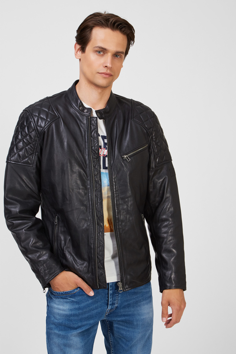 

Мужская черная кожаная куртка DONNIE Pepe Jeans M PM402402