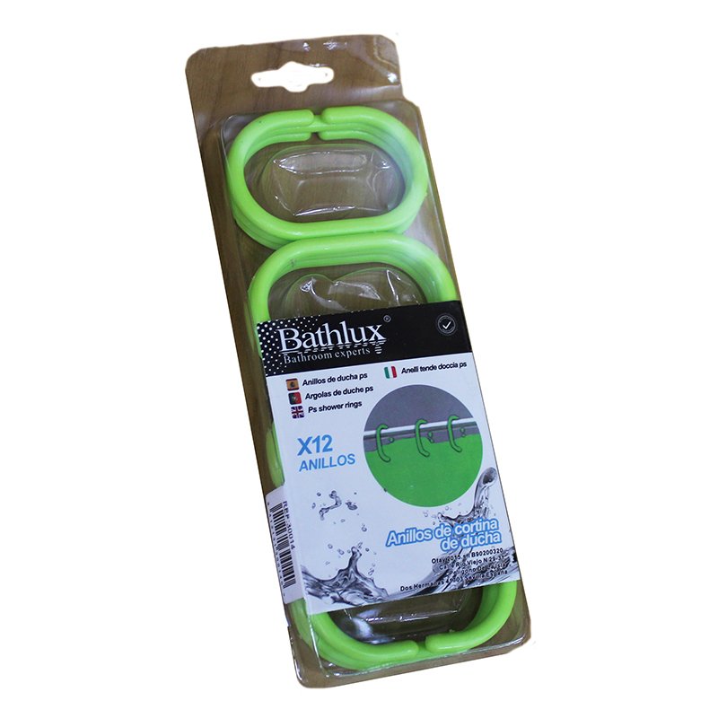 

Кольца для шторки 12 шт. Bathlux Green Leaves 30014 original