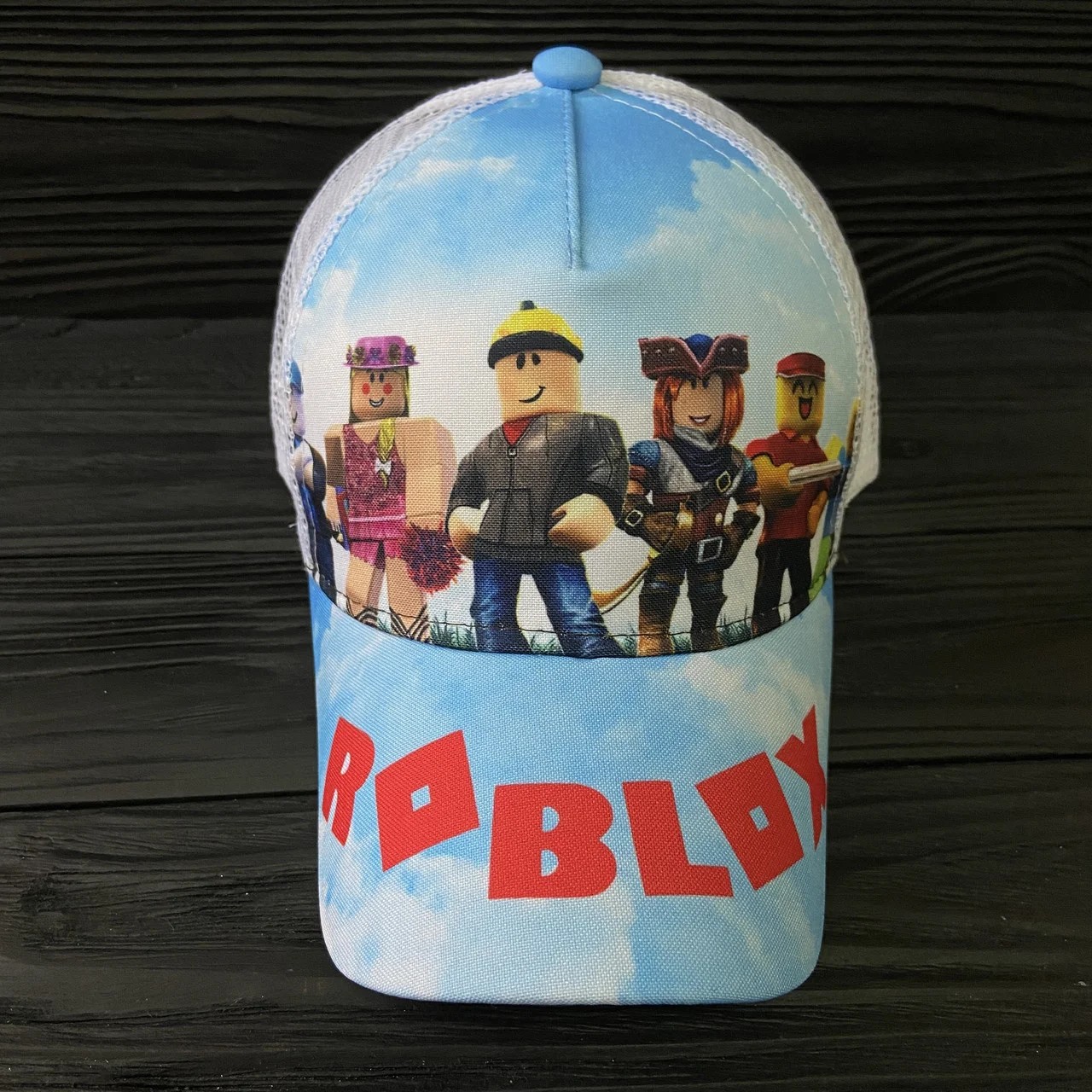

Детская бейсболка FILEX Roblox (Роблокс)  Голубой с белым, Детская бейсболка FILEX Roblox (Роблокс) One Size Голубой с белым
