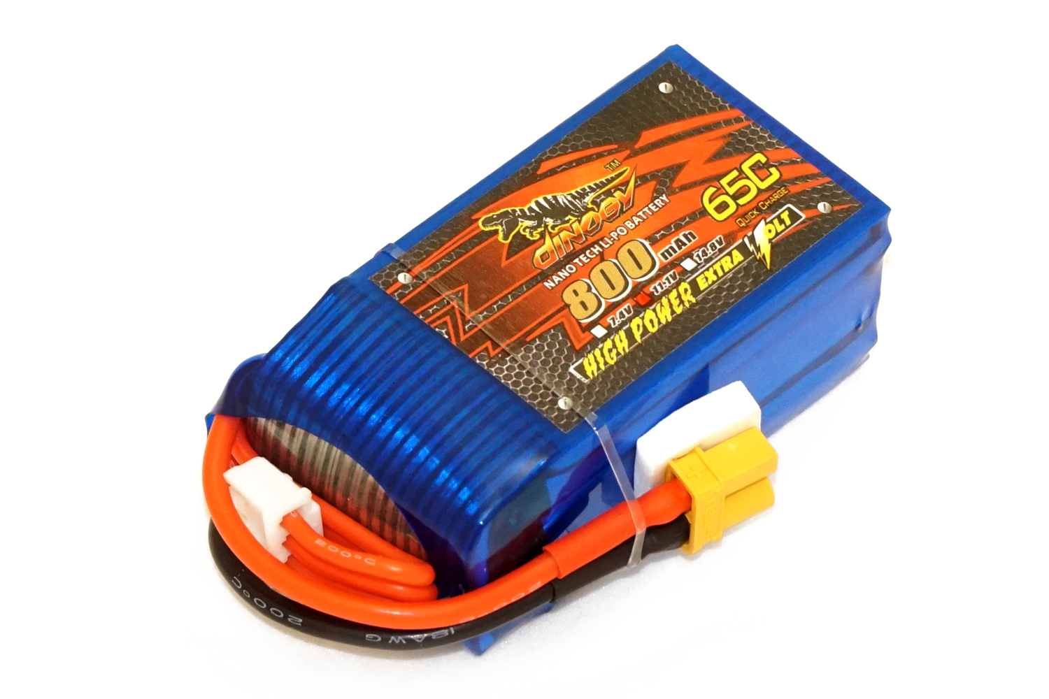 

Аккумулятор Dinogy Li-Pol 800mAh 11.1V 3S 65C XT30 56x30x23.5мм