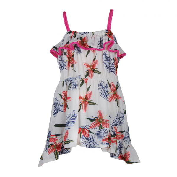 

Летнее платье на бретелях 1 год (76 см) O 50304-white белый цвет