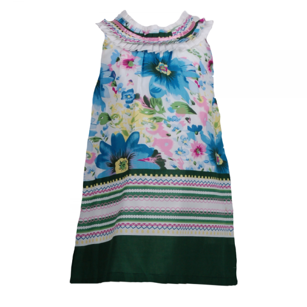 

Платье с оригинальным воротником 6 лет (116 см) O 50257-flowers зеленый цвет
