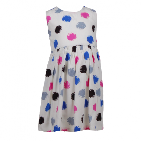 

Платье в яркий горошек 3 года (98 см) O 50282-colored бежевый цвет