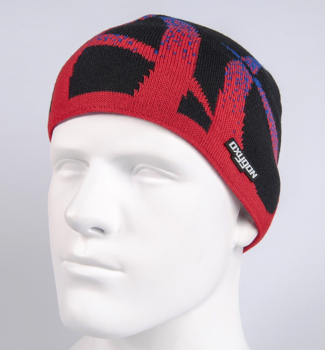 

Шапка мужская вязаная Oxygon Flame (FL), ТМ Oxygon Чёрный/Красный/Синий