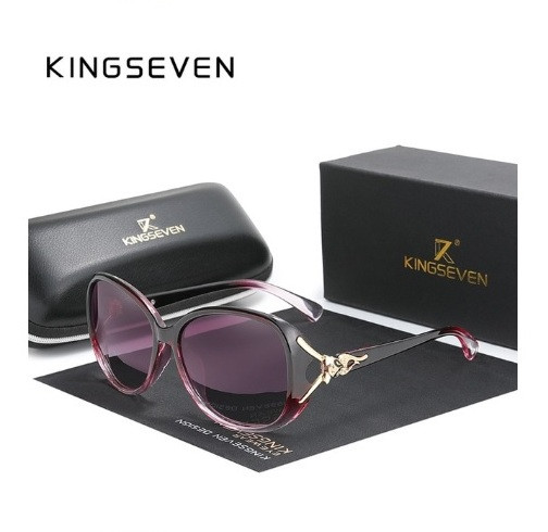 

Женские солнцезащитные очки в классической оправе в стиле ретро с градиентными линзами N7842 KINGSEVEN DESIGN Фиолетовый