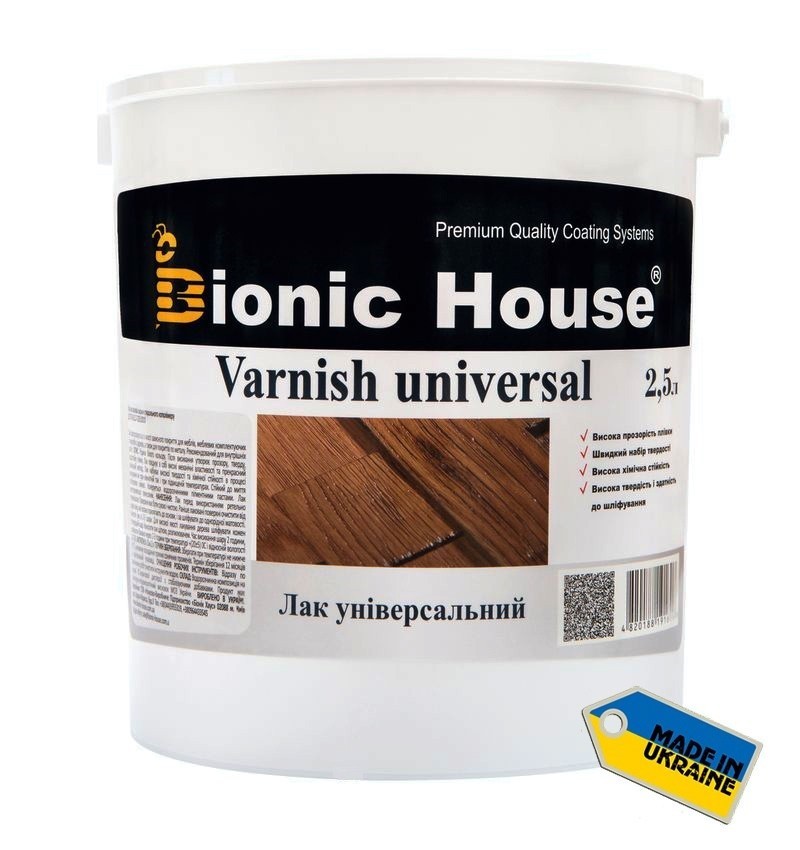 

Универсальный водный лак "Bionic House‎" 2,5 л Палисандр