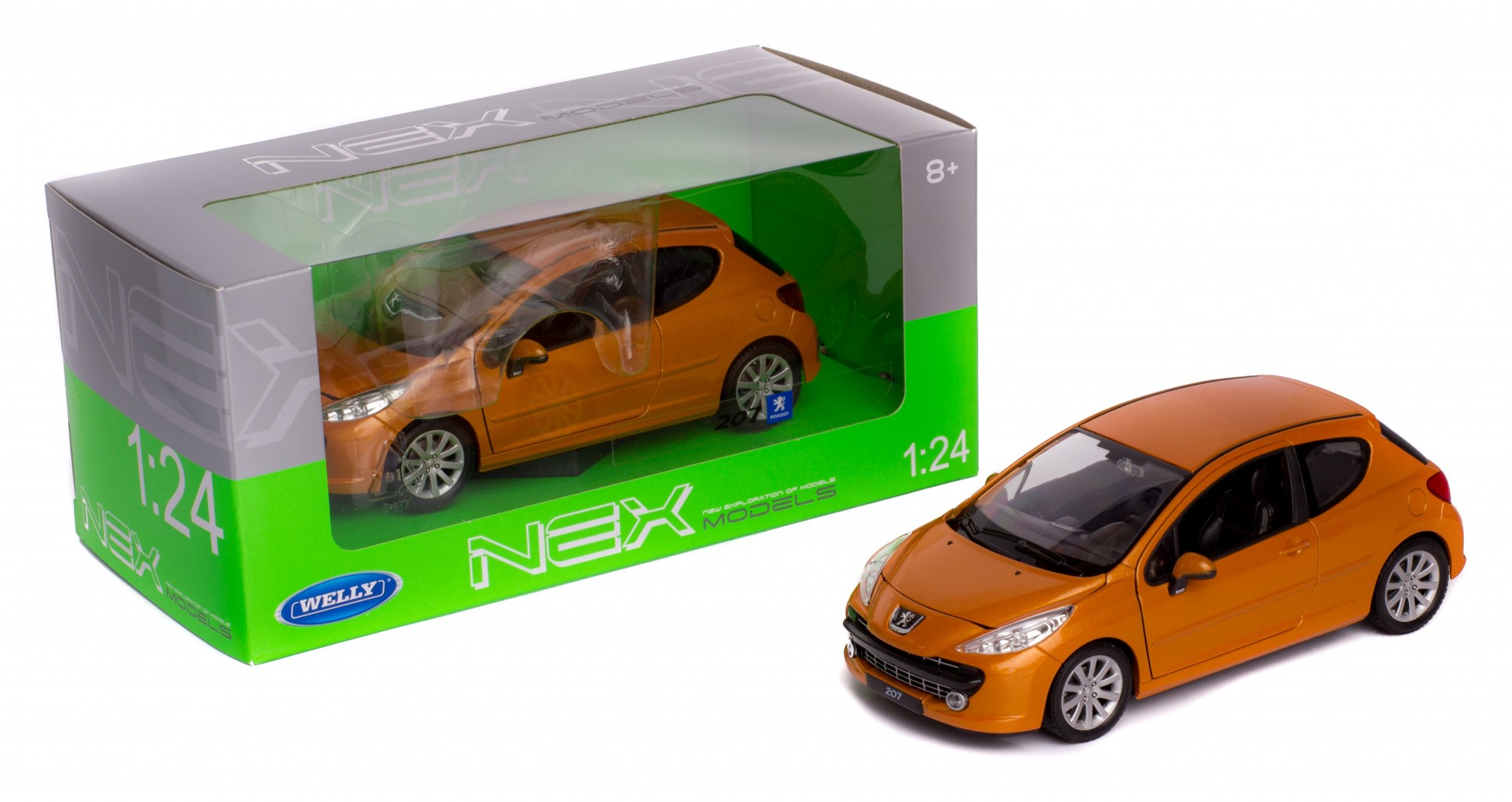 

Модель машины 1:24 PEUGEOT 207 Welly 22492W оранжевый