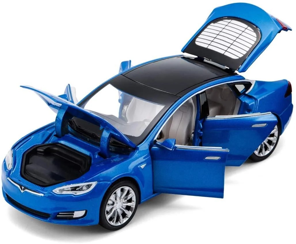 

Коллекционная машинка АвтоСвіт Tesla Model S металлическая модель в масштабе 1:32 синяя