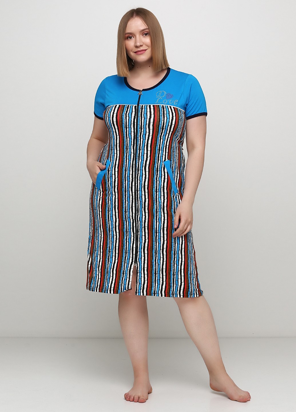 

Халат Dinar 2XL голубой 4024b