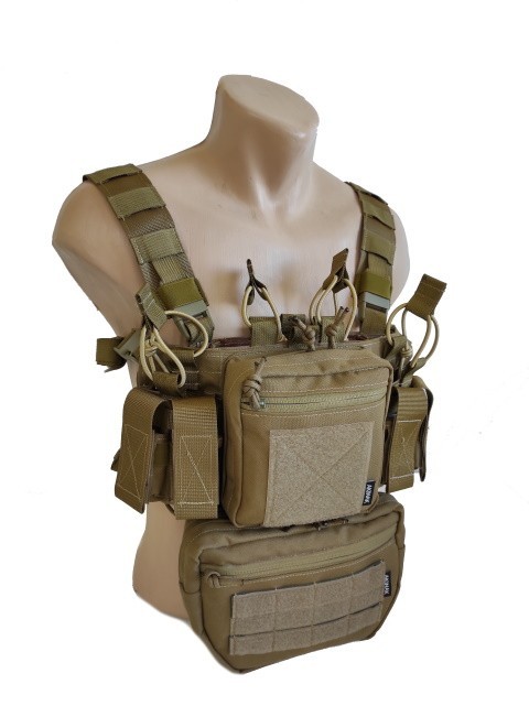

Нагрудник Akinak D3 Chest rig с напашным подсумком Койот