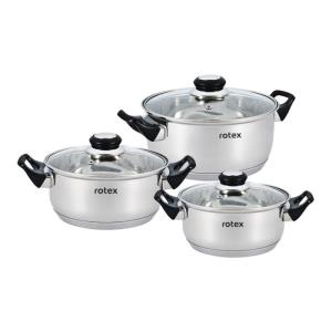 

Наборы кастрюль с крышками ROTEX RC011-6S Bergamo