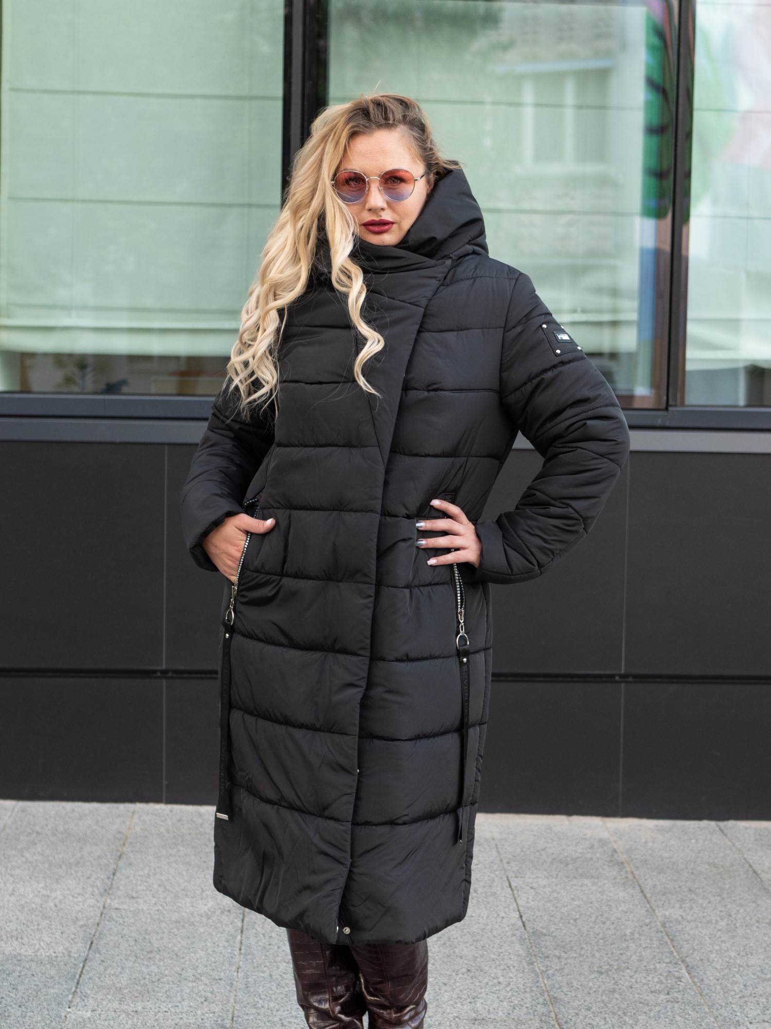 

Зимняя женская куртка большого размера UF-Fashion Sana-sk 56 черный