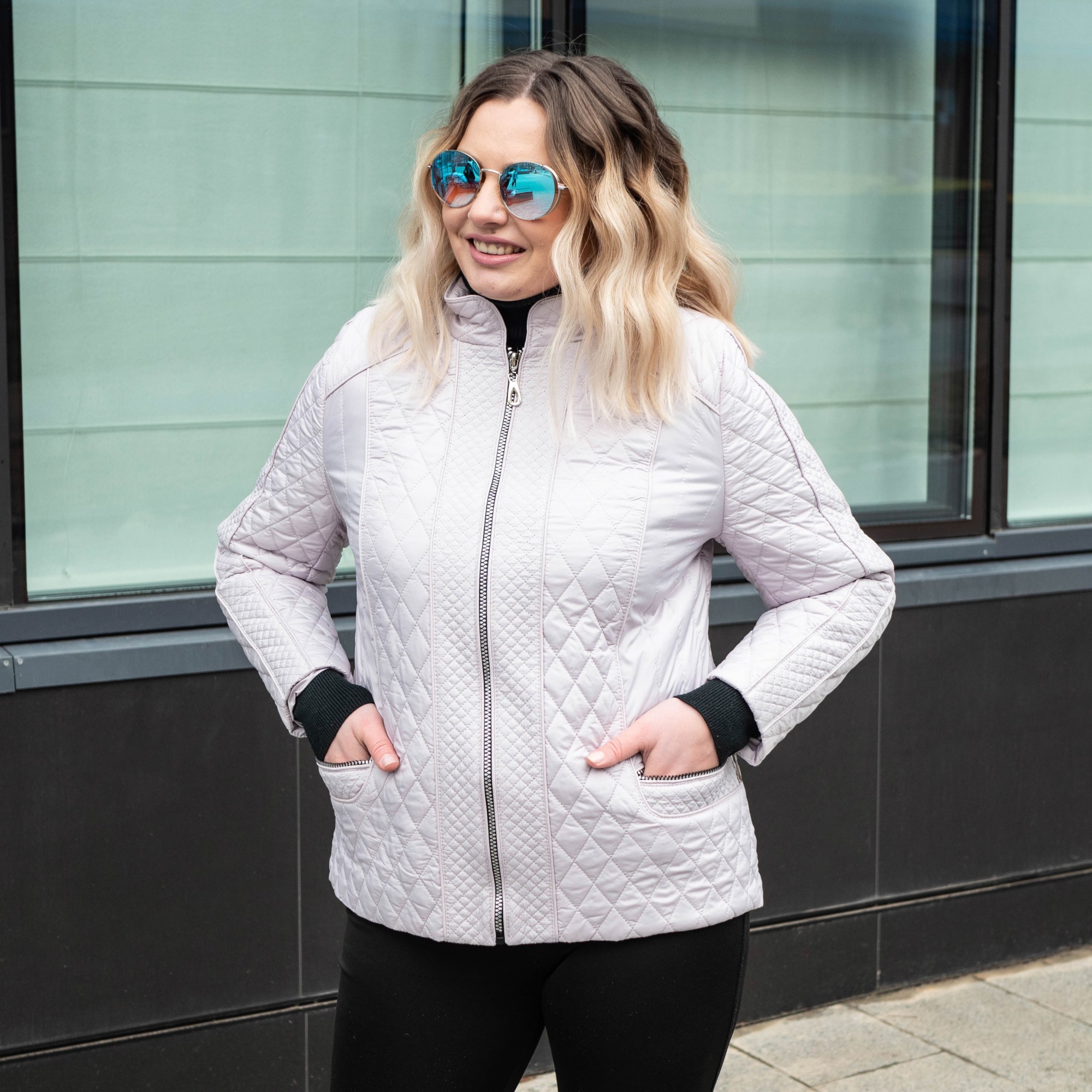 

Женская демисезонная куртка большого размера UF-fashion Jaket-ad 60 молочный