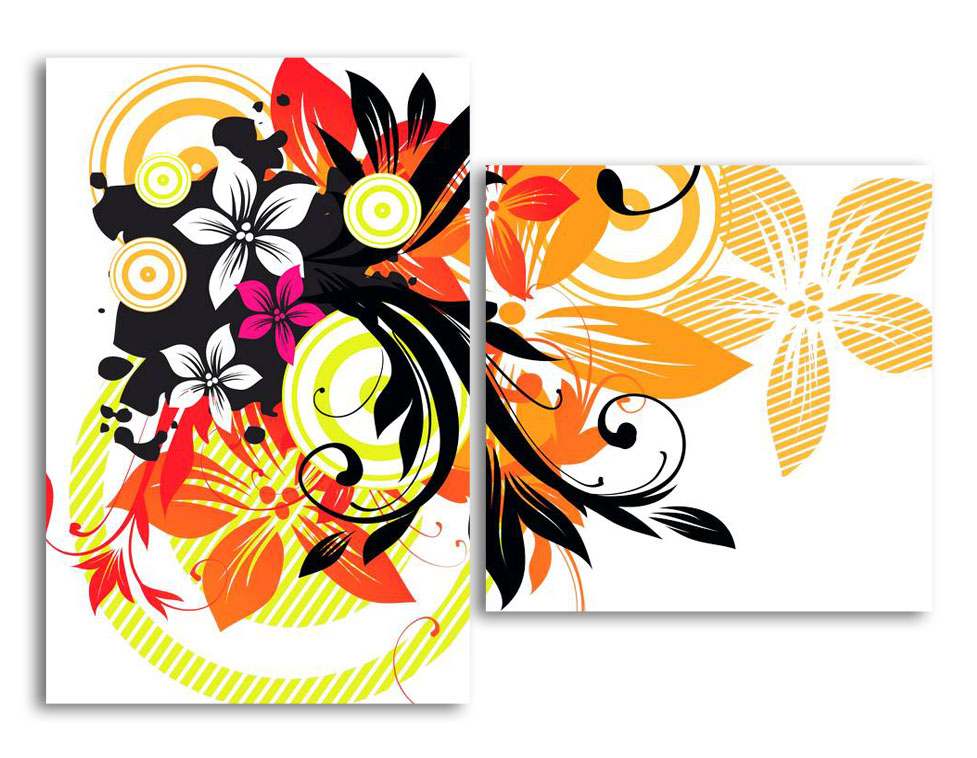 

Модульная картина LaPrint Цветы 200х145 см