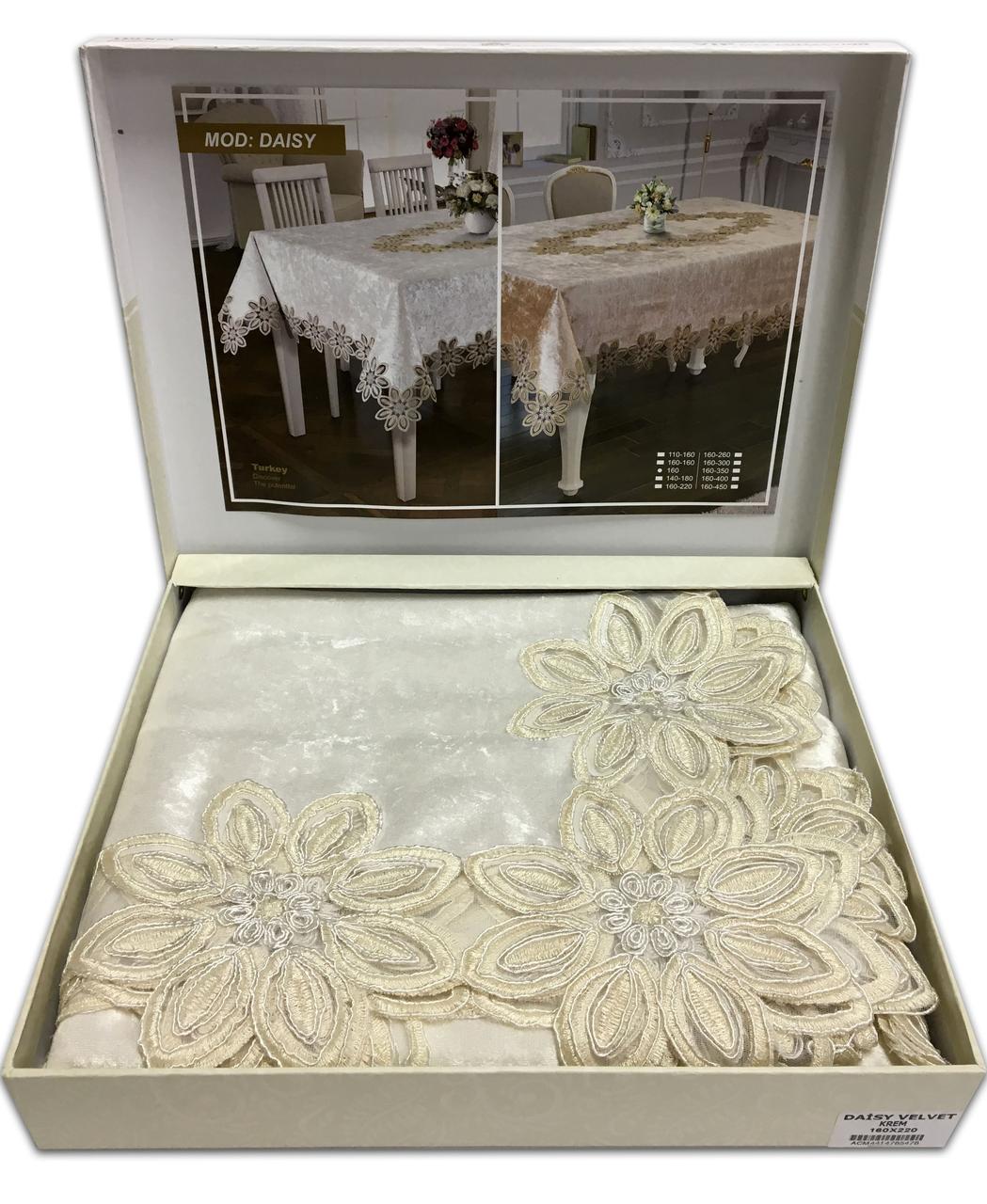 

Скатерть Велюр Acme Tekstil 160x220 Daisy Krem