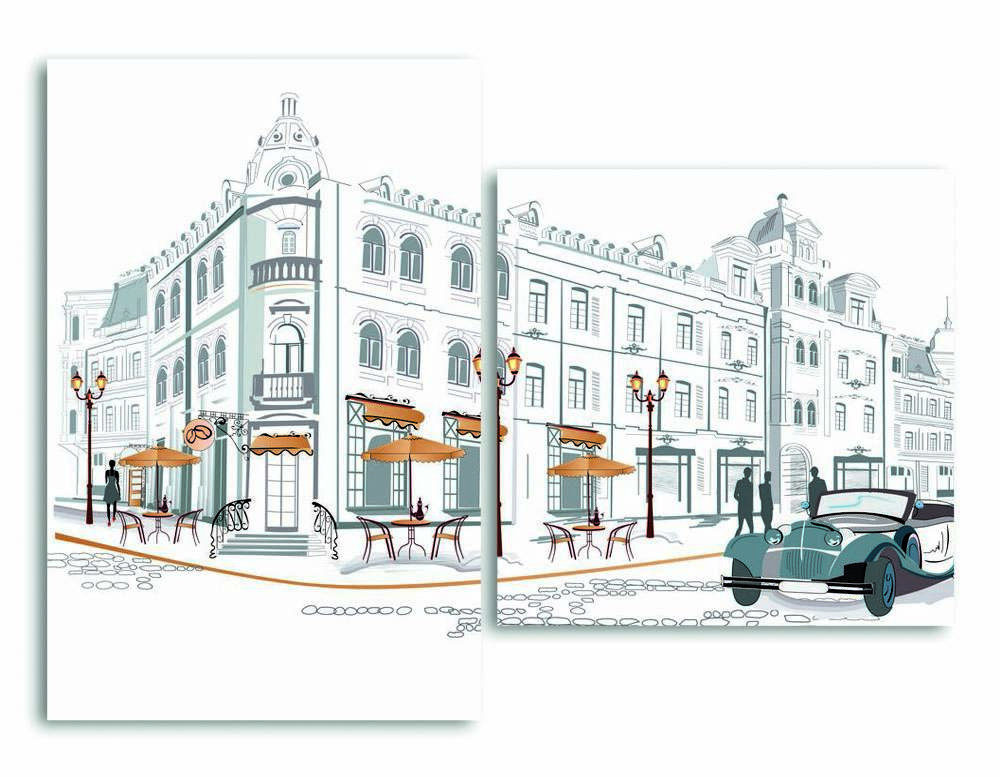 

Модульная картина LaPrint Ретро авто 200х145 см