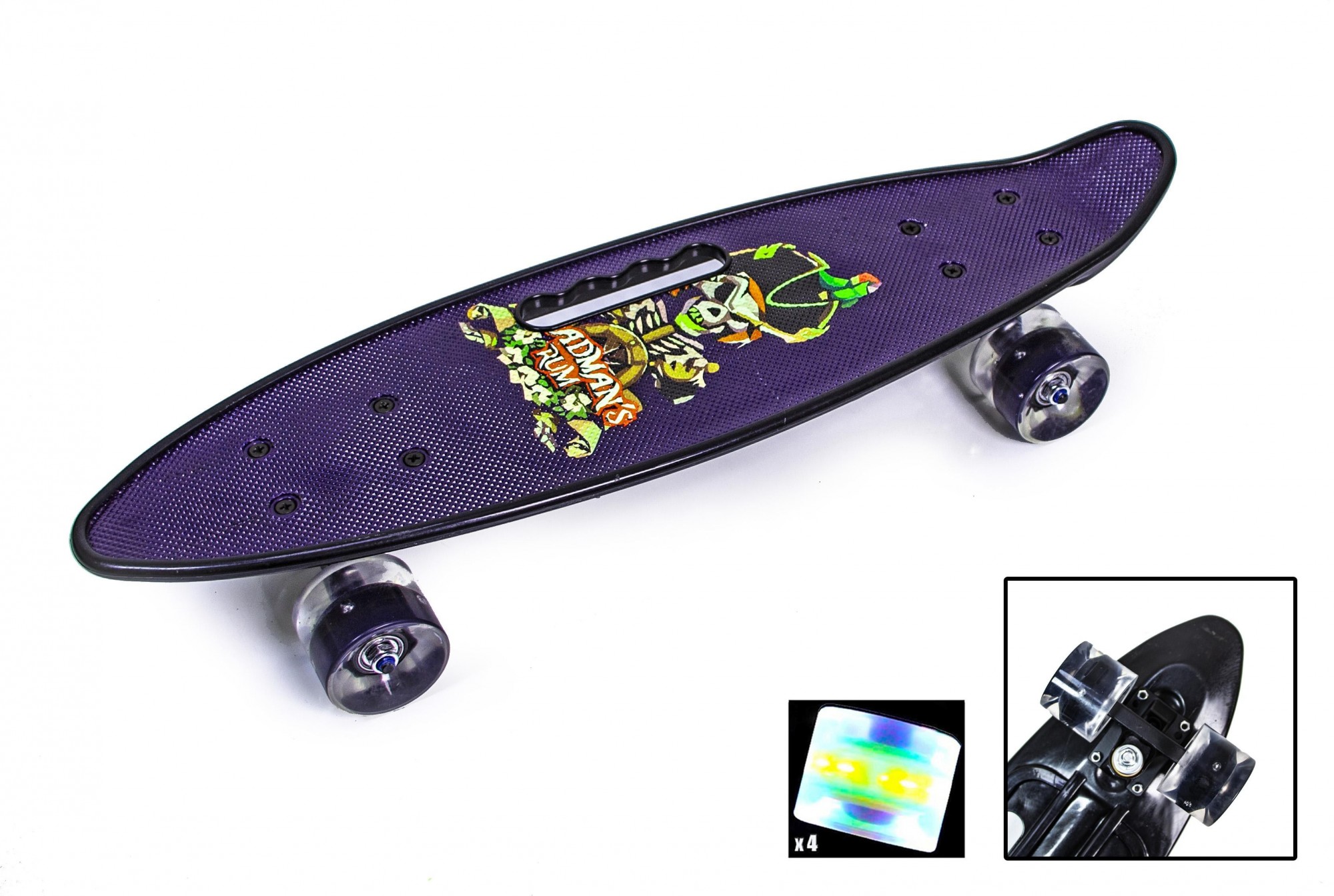 

Пенни Борд Scale Sport Pirate чёрный цвет светящиеся колеса