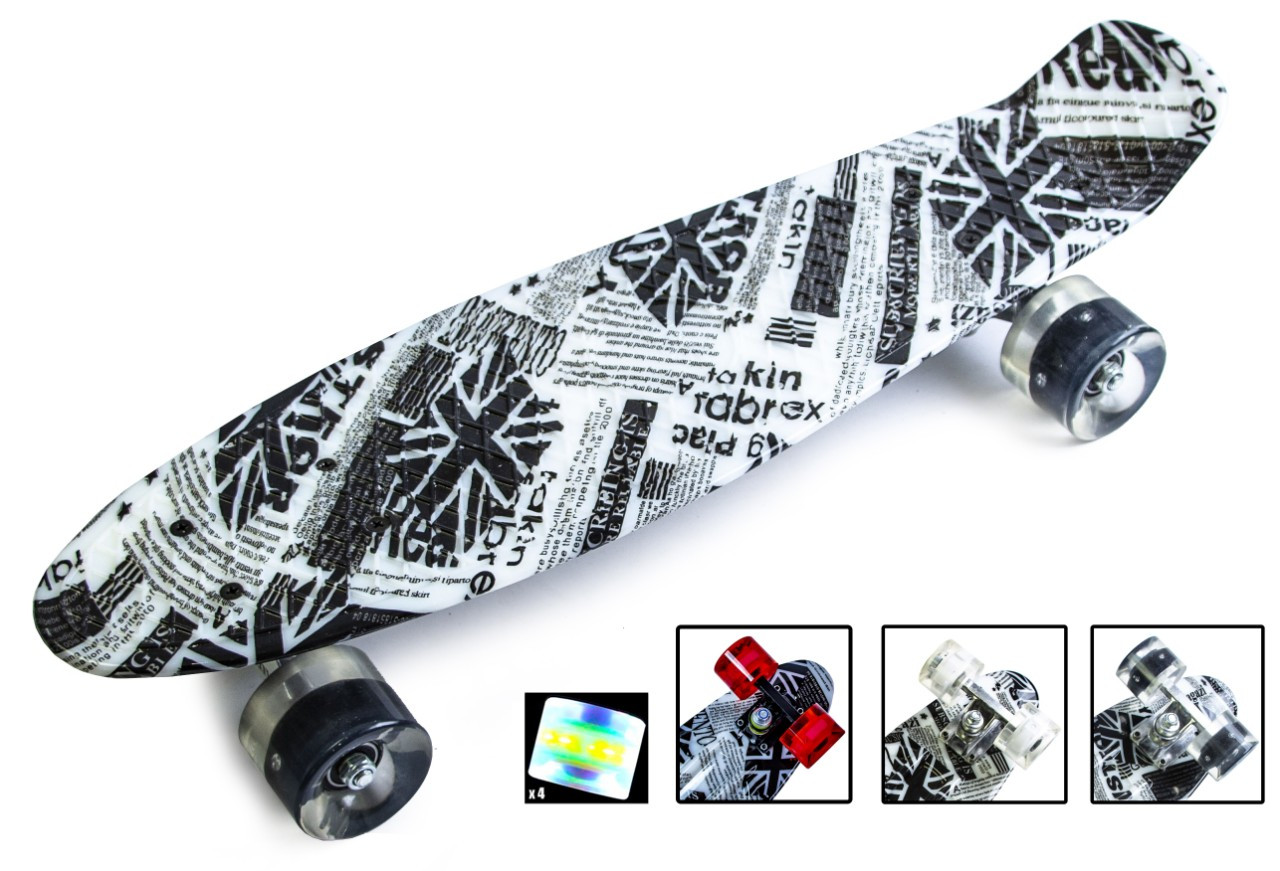 

Пенни Борд Scale Sport British item чёрный цвет светящиеся колеса