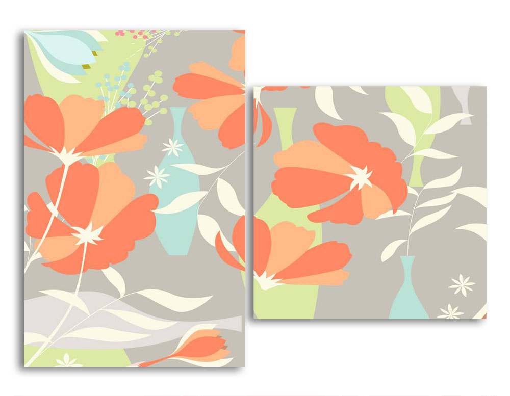 

Модульная картина LaPrint Цветы 200х145 см