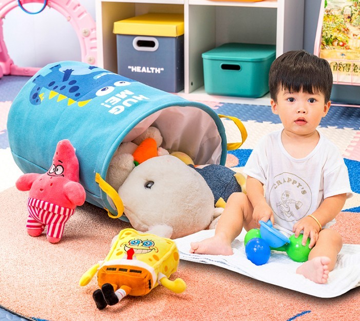 

Корзина для игрушек UKC Baby Play складная Дракончик Голубая