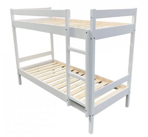 

Кровать деревянная двухъярусная Classic 1900х900 БЕЛАЯ