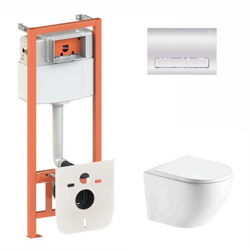 

Набор Qtap инсталляция 3 в 1 Nest с панелью смыва линейной унитаз с сиденьем (QT1333046ENRW0133M425M08381CRM)