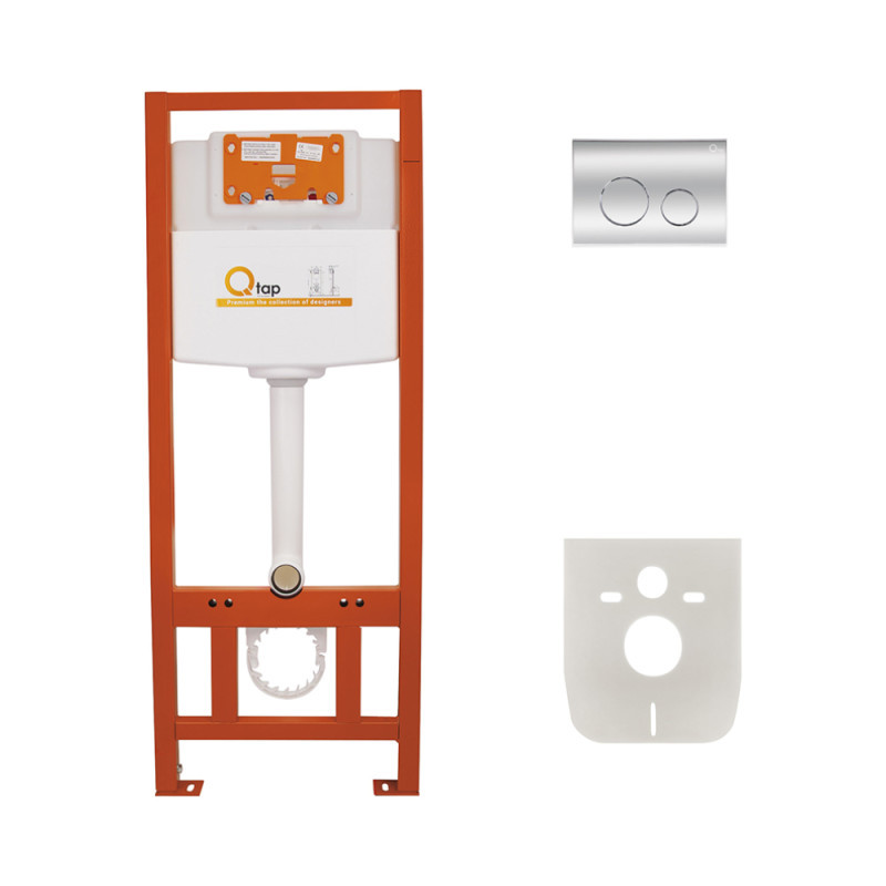 

Набор инсталляция 4 в 1 Qtap Nest ST с панелью смыва (QT0133M425M11112CRM)