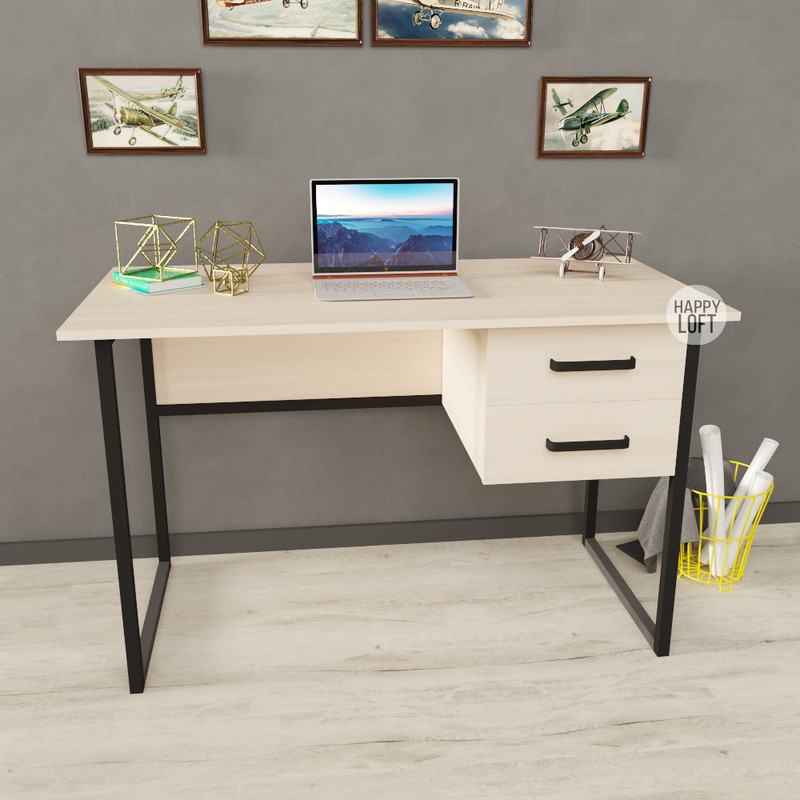 

Компьютерный стол LoftMLT S102 75x140x60 ЛДСП Дуб Шамони Светлый 16мм