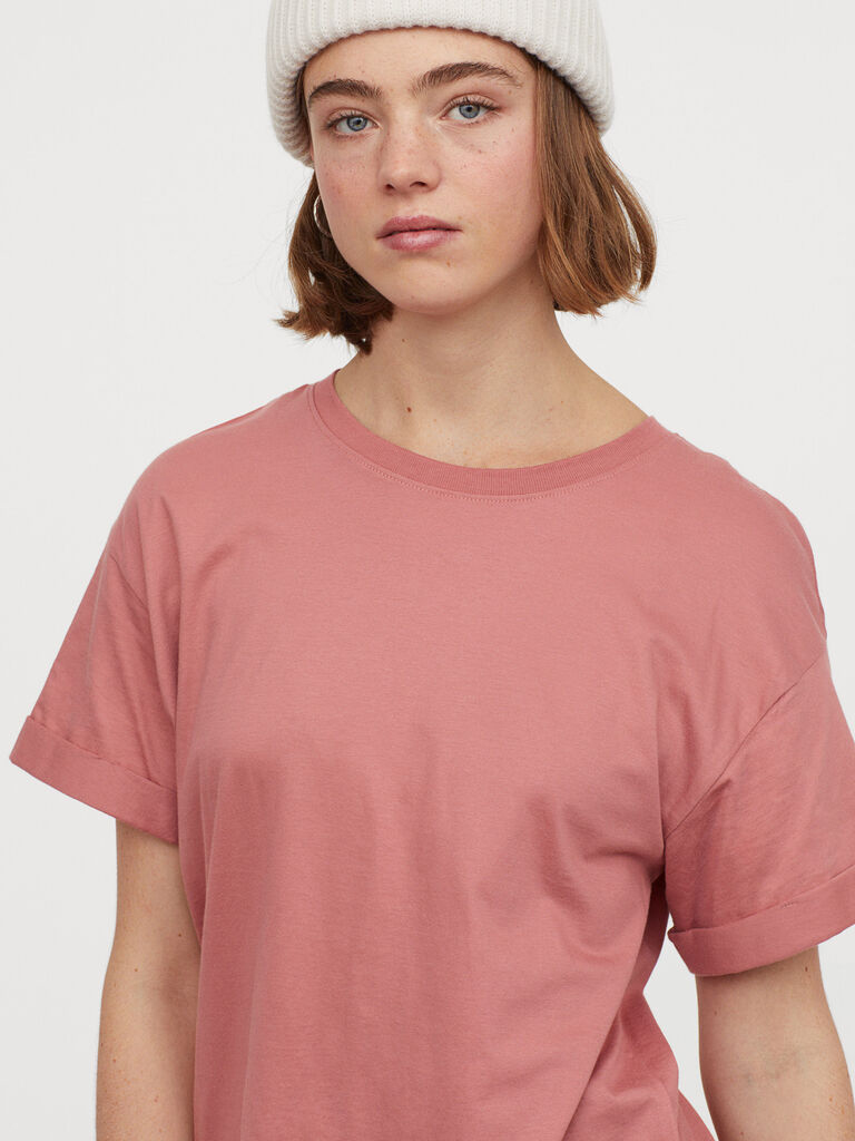 

Футболка H&M 060711053_darkpink M Грязно-розовая