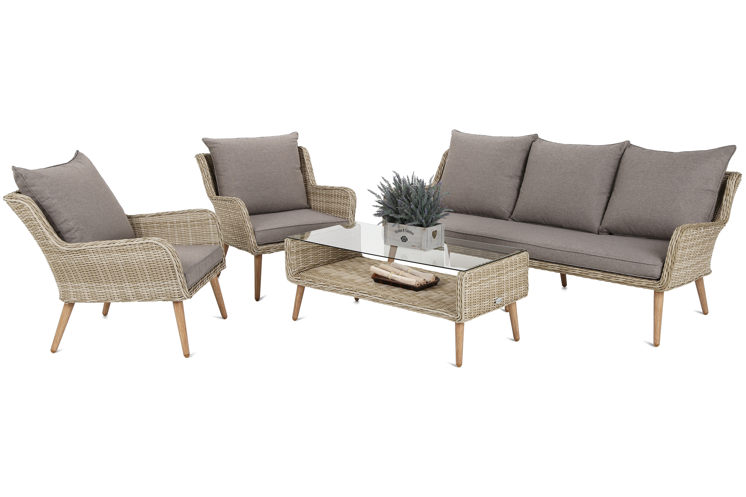 

Садовая мебель из техноротанга Almeria Beige / Grey