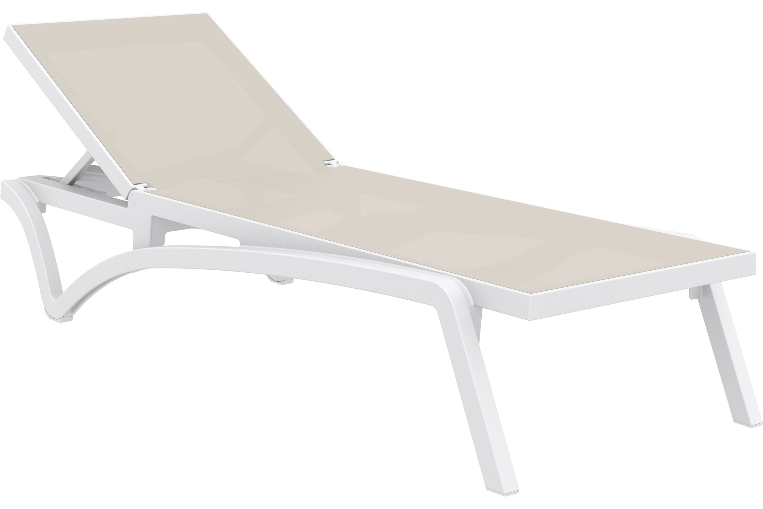

Шезлонг садовый Siesta Pacific White / тауп