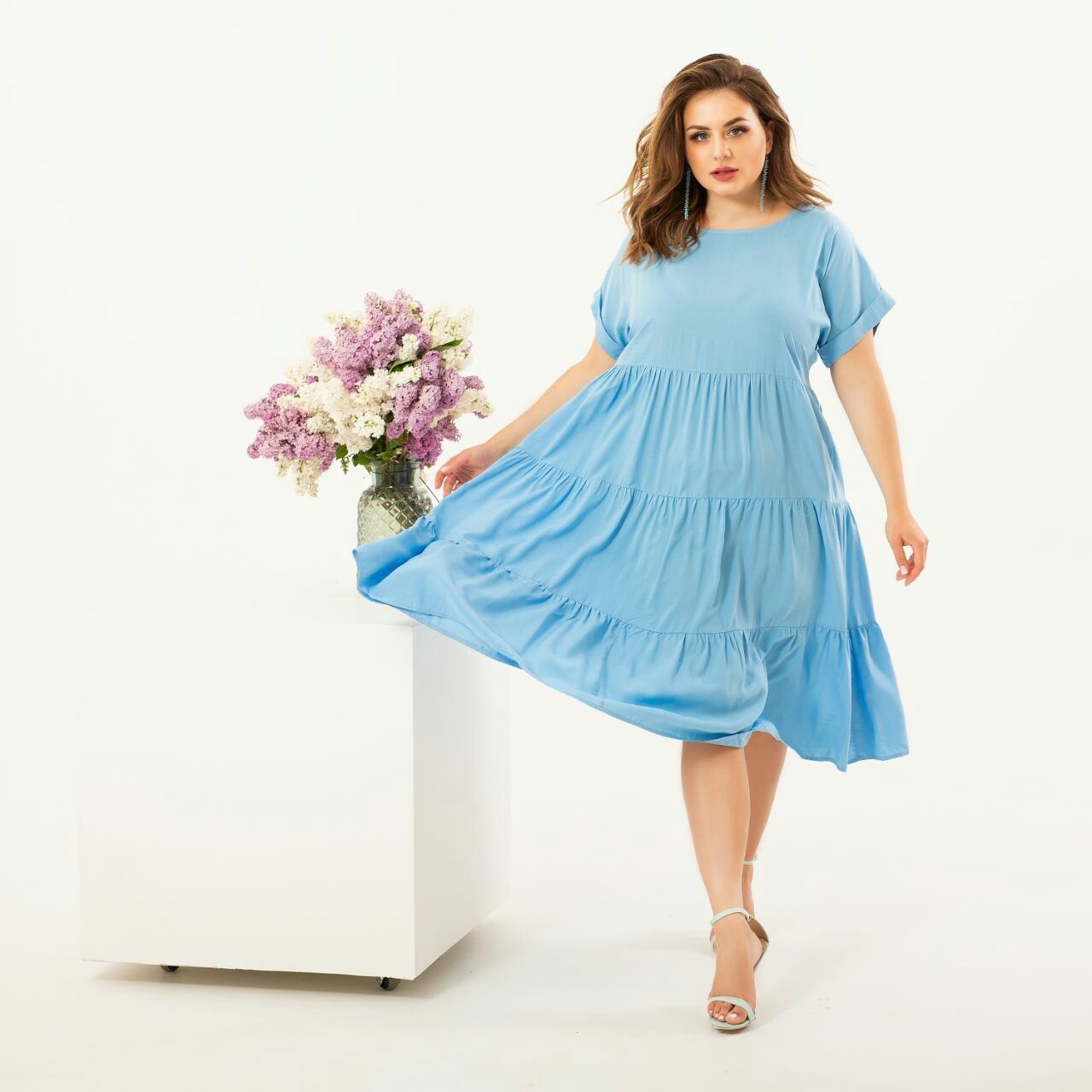 

Платье летнее Cheri 81953381 58-60 голубое