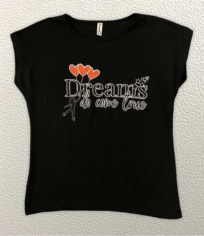 

Жіноча Футболка HAZARD Dreams do come tru чорна 211453 (S (44))