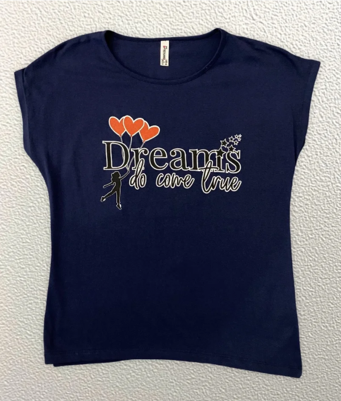

Жіноча Футболка HAZARD Dreams do come tru синя 211454 (M (46))
