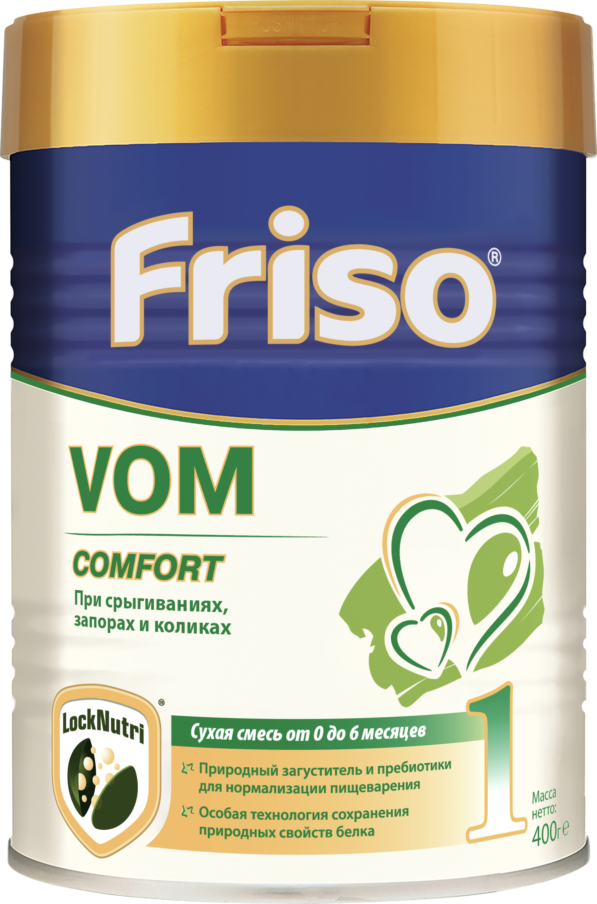 

Смесь сухая Friso VOM 1 COMFORT для детей от 0 до 6 месяцев 400 г (8716200730013)