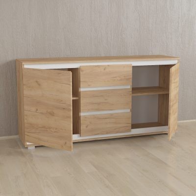 

Комод Forte Mikkel Ш 1502 / В 759 / Г 390 Дуб крафт + белый